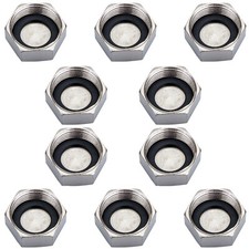10x Washing Machine Valve Blanking Cap / Brass Blank Nut and Washer 3/4 Inch BSP