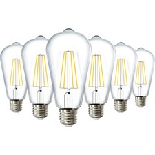 1/4/6Pcs ST64 Edison LED Bulb E26 4W 6W Dimma...