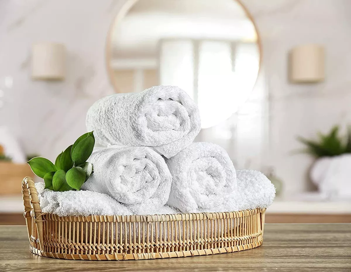 Plush White Towel Spa Bundle (2 Wash + 2 Hand + 4 Bath Towels)-N/A