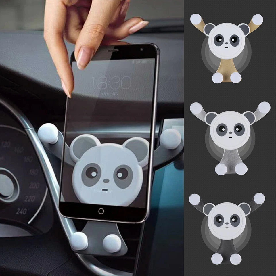 Universal Car Gravity Air Vent Phone Holder For iPhone Samsung Cartoon Bracket - Image 3 of 4