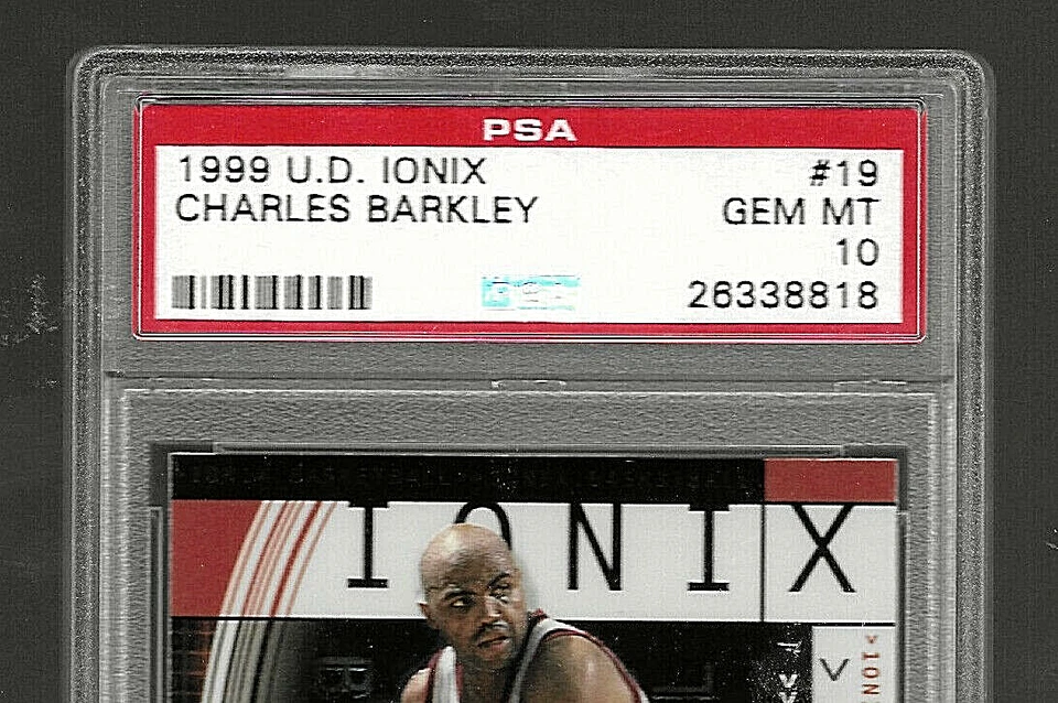 1999 UPPER DECK IONIX BASKETBALL CARD #19 HOF CHARLES BARKLEY PSA 10 POP 4 - Image 2 of 4