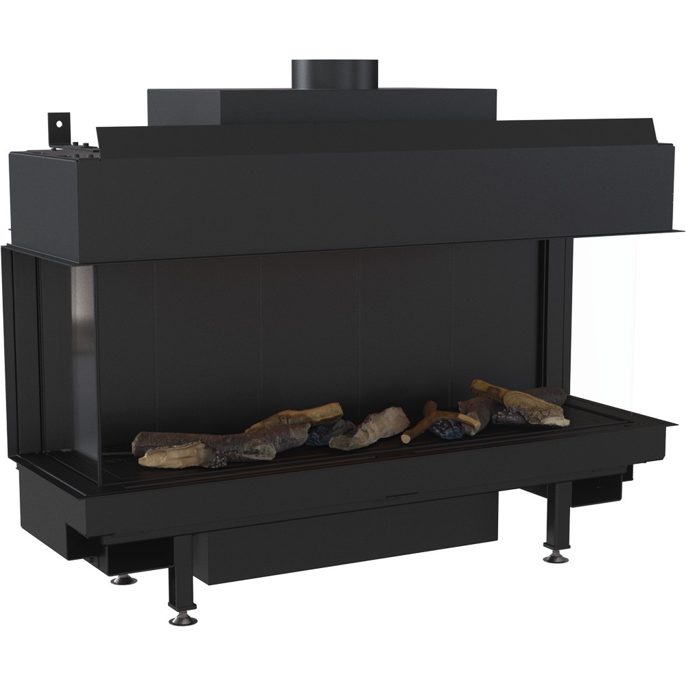 Chimenea de Gas LEO 100 tres lados propano butano ∅ 100/150 9,5 kW magic glass