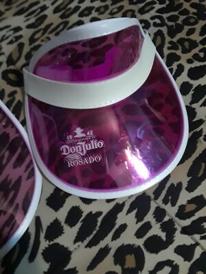 DON JULIO 1942 ROSADO UNISEX VISORS SET OF 4 ROSADO CLEAR NEW ONE SIZE FITS ALL