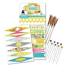 Pink Paislee Soiree Cupcake Decorating Kit, Birthday, Craft Lolly Bags scrapbook