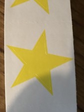 100. TANNING STICKER Stickers Scrapbooking Crafts yellow star STARS