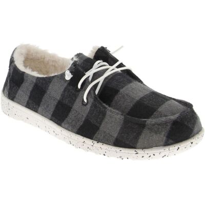 Madden Girl Yasmin F Womens Casual Shoes Black Grey Plaid
