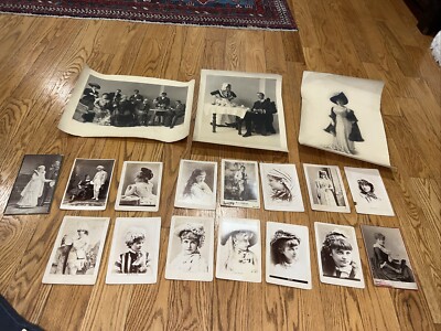 Lot 18 Theatre Burlesque  19th C Photos  Kate Everleigh Ellen Terry Lotta Maude