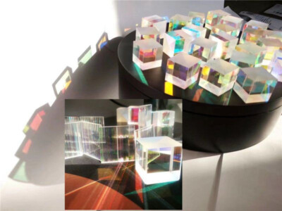 10pcs 2x2.15cm RGB X-Cube Defective Optical Glass Prism Light Research Science