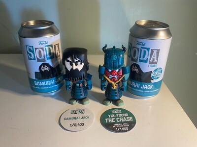 Funko Soda Samurai Jack Vinyl Figur Chase Face Mask 1/1.000 & Common Set