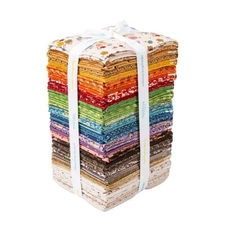 Lori Holt Autumn Fabric 52 Fat Quarters Set Fall Floral Plaid Cotton Riley Blake