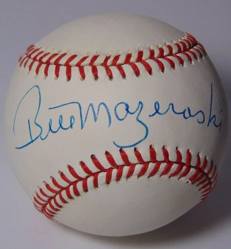 Bill Mazeroski Signed Autographed Baseball Rawlings NL COA Pittsburgh Pirates PA