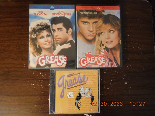#128 GREASE AND GREASE 2 DVD'S ALSO GREASE THE ORIGINAL BROADWAY CAST ...