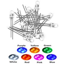 5mm led white/blue/red/yellow/green/pink light bulbs emitting diode 1000pcs