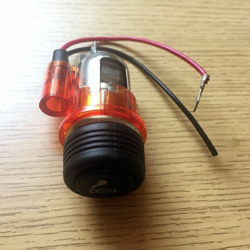 Auto Zigarettenanzünder Set 12V 20mm und Glühlampensteckdose in Rot - Bild 4 von 4