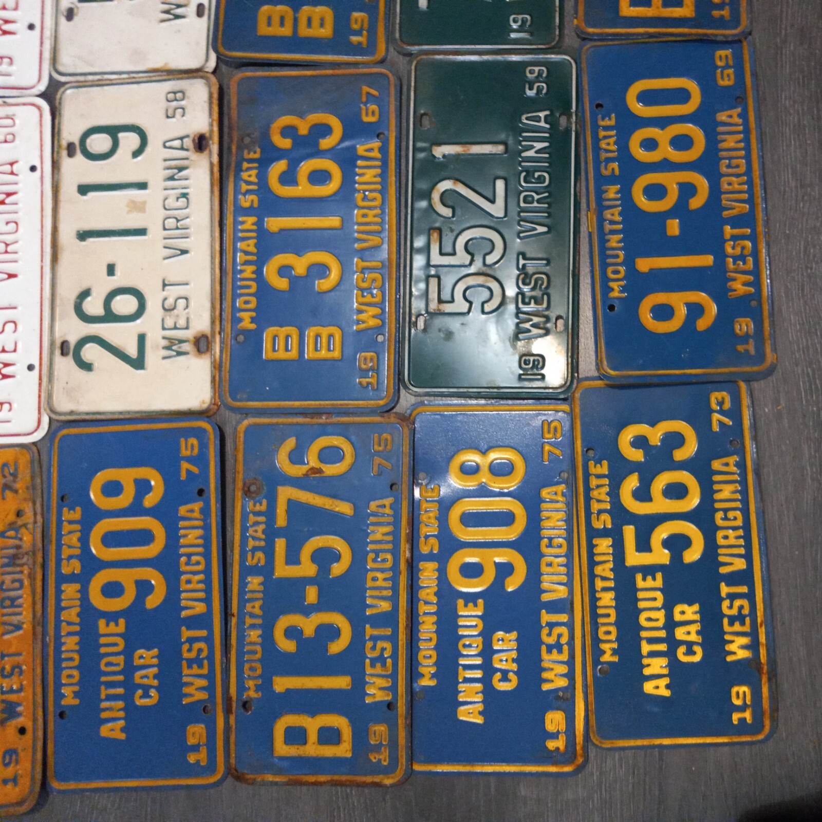Vintage WV License Plates 19581976 Choose your plate eBay