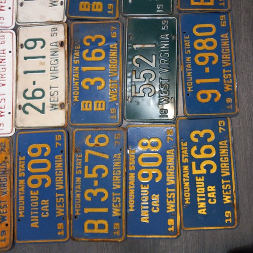 Vintage WV License Plates 19581976 Choose your plate eBay