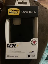 Otterbox Commuter Lite Series Case Samsung A52 5G - Black—-Drop +