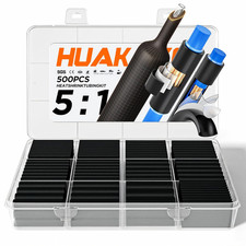 500PCS 5:1 Heat Shrink Tubing Kit with Adhesive Liner, Marine Grade Dual Wall, W
