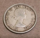 1960 Canada United Kingdom 25 Cents Queen Elizabeth II Caribou Silver Coin