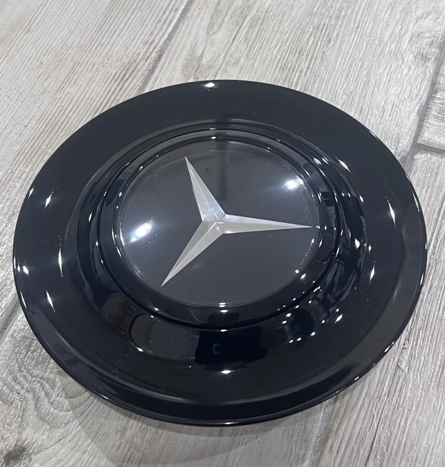 4x Set Black Wheels Floating Center Caps XL Hubcap 7.2 Inch For Mercedes-Benz - Image 2 of 2