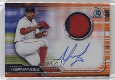 2019 Bowman Chrome Relics Orange Refractor 25/25 Darwinzon Hernandez Auto 13iq
