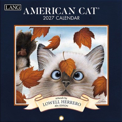 Lang Brands,  American Cat 2027 Mini Wall Calendar by Lowell Herrero