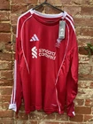 New with tags L.F.C Standard Chartered Adidas Red & White strip shirt - Large