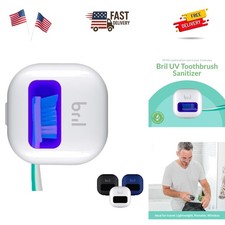 UV-C Toothbrush Sanitizer, Portable Cleaner, Travel Cover, Magnetic Holder, a...