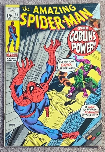 The Amazing Spider-Man #98 Marvel Comics 1971 Goblin's Last Gasp - FN-