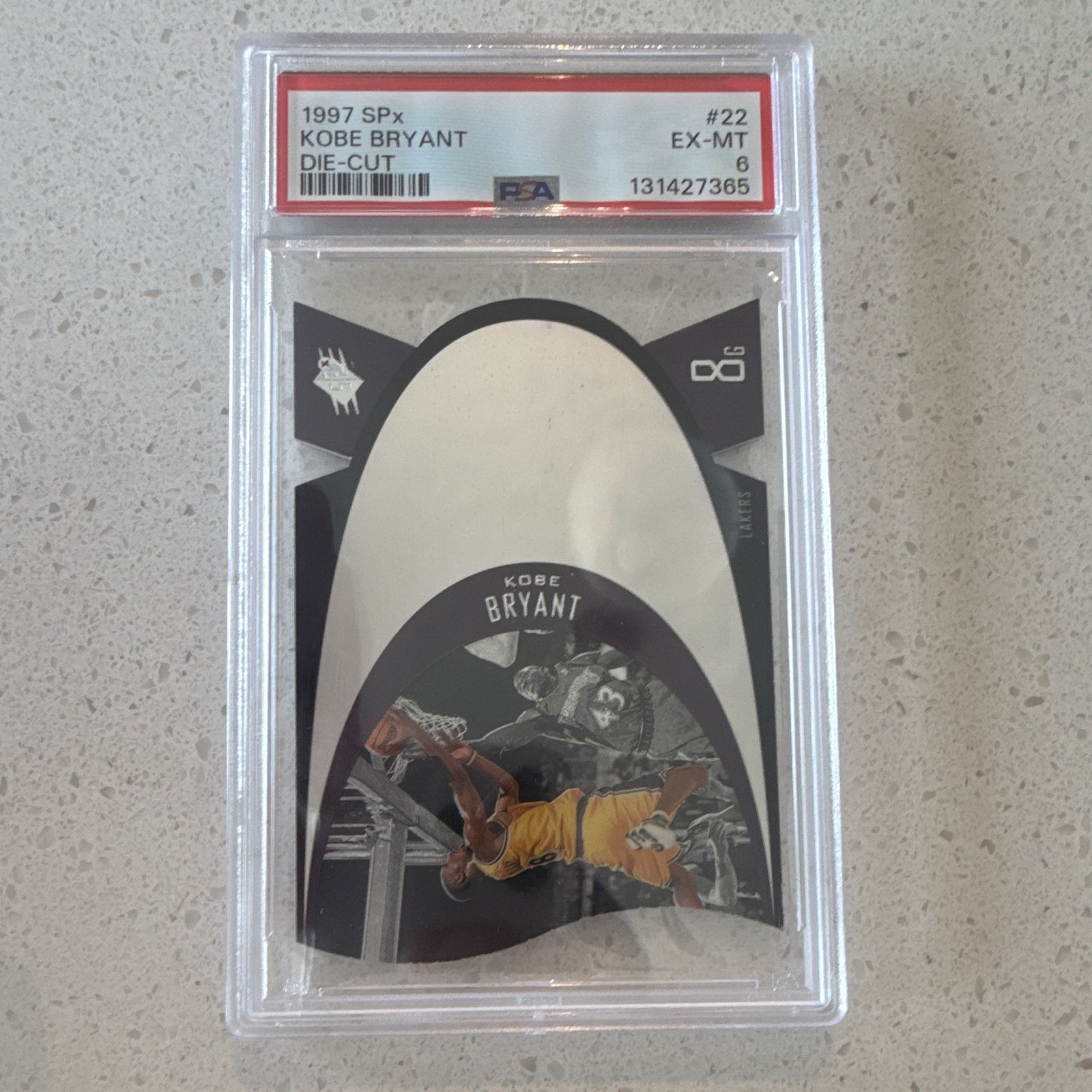 Upper Deck 1997 SPx Kobe Bryant Die-Cut PSA 6 Los Angeles Lakers #22