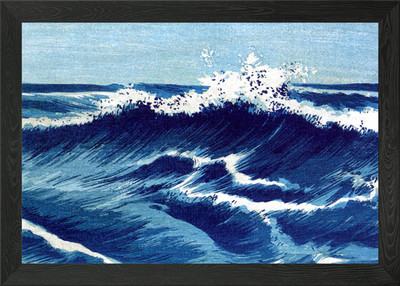 Ozeanwellen von Konen Uehara gerahmtes Wandbild Poster Leinwanddruck Bild