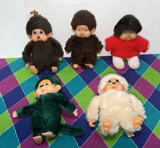 JOLLY, PARADIES PLUSH, HUGE LOT OF 5 VINTAGE MONKEE-FRIENDS, 1981!