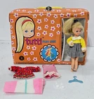 S-858 VINTAGE 1960'S MATTEL BARBIE TUTTI DOLL WITH CLOTHES AND CASE