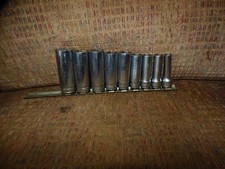 Snap On 8 Pc. 38 Drive 6 Pt. Metric Deep Socket Set Sae 516-1316