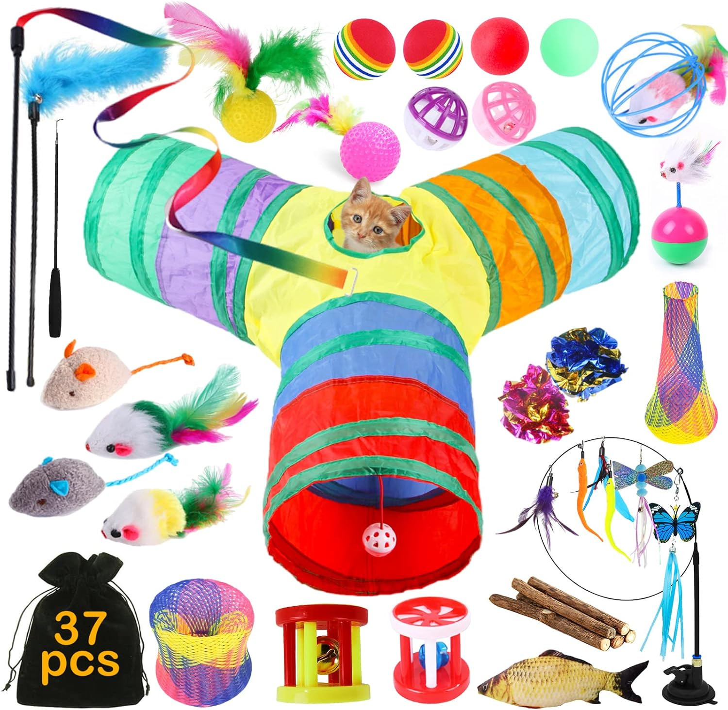 Set 37 Pezzi Giochi per Gatti | Il Kit Definitivo per non impazzire