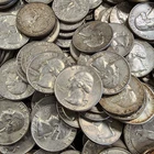 $2.50 Face - 10 ea. - 90% Silver Washington Quarters Circulated Random Date