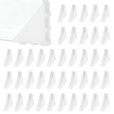 40Pcs 12x50mm Triangle Right Angle Plastic Glass Corner Protector White