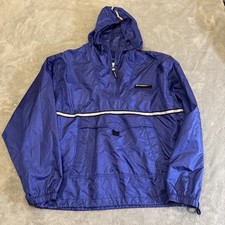 Vintage Speedo Sports Systems Pullover Windbreaker Jacket Swimming Blue Medium