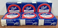 12 Ball Good Luck Jar Split Tab Rubbers Seals Canning 72 Total Set of 6 Vintage