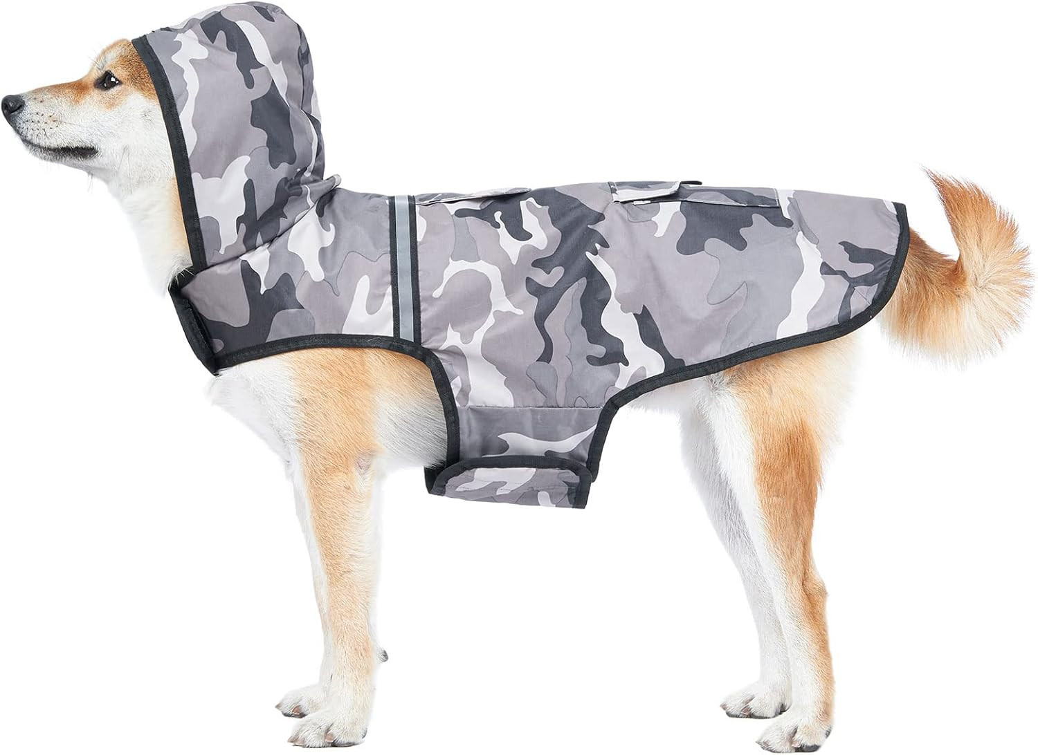 Mantella Pioggia Cane Design Riflettente | Impermeabile Leggero