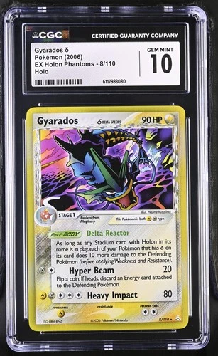 CGC 10 GEM MINT Gyarados 2006 EX Holon Phantoms 8/110 Holo Pokemon Card