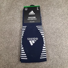 Adidas Soccer Team Speed Soccer Socks Navy Adult Size Large (9-13) Over the Calf