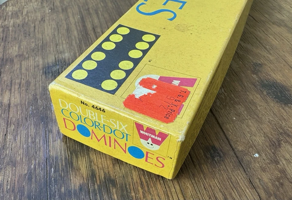 Dominó Whitman Double Six Color Dot usado años 70 GC Foto 4 de 4