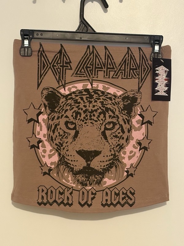Def Leppard Tube Top Women's Size Small NWT