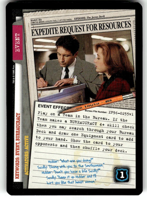 The X-Files Premiere Card #255 UC Expedite Request For Resources