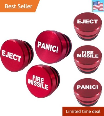 3 Pack Billet Aluminum Car Cigarette Lighter Plug Replacement, EJECT Button U...