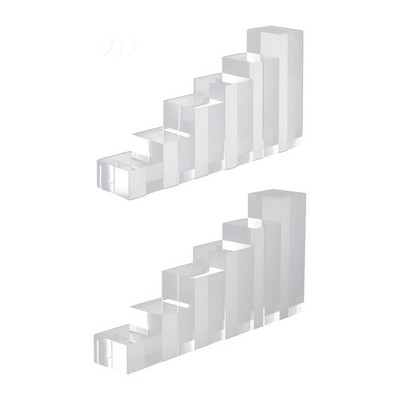 6 x Acryl-Quadrat-Display-Block-Halter-Basis, Tisch-Display-Riser für
