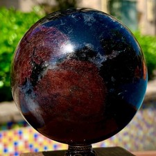 512G Natural glossy garnet ball sphere mineral Energy Healing