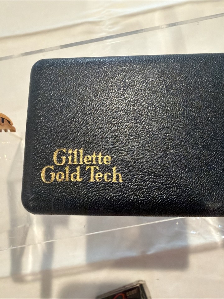 Gillette Gold Tech Razor Vintage with Case | eBay