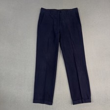 Polo Ralph Lauren Dress Pants Mens 30 Blue Slim Straight Cuffed Cotton Italy